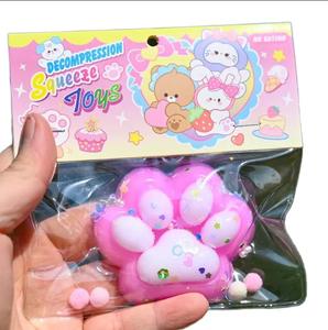 Juguete Antiestrés Jincan Super Suave con Forma de Garra de Gato, con Purpurina, para Apretar y Amasar, Regalo para Niños y Estudiantes - Product Image 1