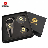 Coffret Cadeau Golf d'Entreprise : Outil de Réparation de Divots, Décapsuleur, Marqueur de Balle en Métal Personnalisable avec Logo, Accessoires de Golf en Gros dans une Boîte Cadeau