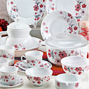 أطباق عشاء ملونة من زجاج الأوبال بتكلفة معقولة، طقم عشاء بالجملة - Product Image 3