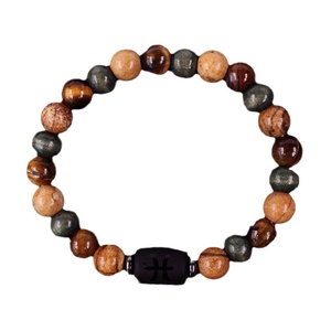 Pulsera de los Doce Signos del Zodiaco, Unisex, para Parejas, Hecha a Mano <span class=keywords><strong>con</strong></span> Cuentas de Ojo de Tigre, Tauro, Capricornio, <span class=keywords><strong>Escorpio</strong></span> - Product Image 5