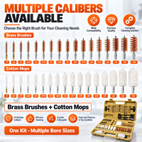 Kit de nettoyage d'armes à feu multi-calibres AVIC HANGTE avec brosses de nettoyage, tiges en laiton, chiffons en coton et étui de transport rigide pour accessoires de chasse
