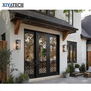 Xiyatech כפול זכוכית מזוגג חזית מגורים צרפתית דלת מגורים חמה למכירה חיצונית מודרנית מנדנדה חיצונית - Product Image 1