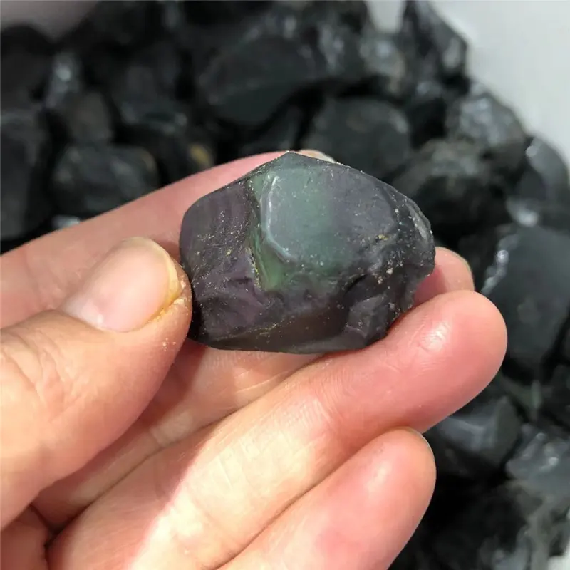 Wholesale Natural Raw Rough Crystal Gemstone Chakra Quartz Stone Healing rainbow obsidian stone for home decoration