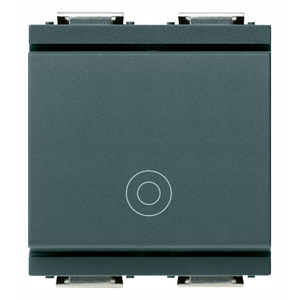 <b>Push</b> <b>Button</b> <b>Switch</b> 1P NO 10A 2M Grey With Indicator Light For Electrical Control - Product Image 1
