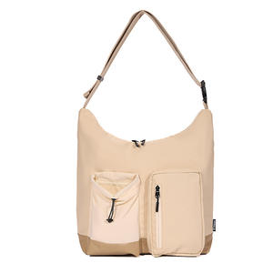 กระเป๋าสะพายข้างแบบเรียบง่ายสำหรับผู้หญิงกระเป๋าสะพายไหล่สีทึบสไตล์สตรีทสไตล์ญี่ปุ่น - Product Image 5