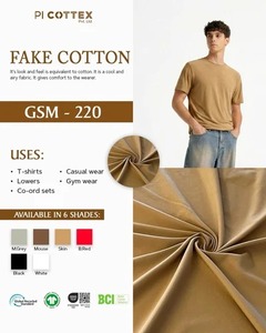 Tissu en coton doux très demandé, textile naturel respirant pour vêtements d'été et mode quotidienne, disponible à la vente - Product Image 4