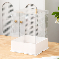 2025 Nouveaux produits Blanc Petit bord de papier 800 Boîte à gâteaux carrée blanche