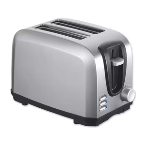 <span class=keywords><strong>Grille</strong></span>-<span class=keywords><strong>pain</strong></span> électrique multifonction 2 tranches <span class=keywords><strong>en</strong></span> acier inoxydable avec design écologique pour usage domestique et hôtelier - Product Image 2