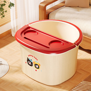 Cubo de Baño Portátil Cuadrado para el Hogar con Seis Ruedas y Bandeja de Almacenamiento - Product Image 2