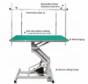 USMILEPET Pet Grooming Products Electric Lift Dog Grooming Table Rectangular Tabletop With Foot Controls For Pet Hair Salon