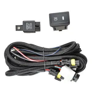 Luz antiniebla del coche H11 arnés de cableado fusible relé Cable interruptor Kit para s-uzuki Swift III MZ EZ Hatchback 2005-2009