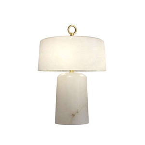Luxury High Quality Modern Simple Copper Round-shaped Natural Marble <strong>Table</strong> Lamp with AC for Bedroom Living Room Bedside Use - Product Image 3