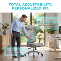 Nouvelle chaise de bureau exécutive ergonomique à dossier haut en maille intégrale certifiée BIFMA 2026, chaise de patron réglable pour la maison et le bureau