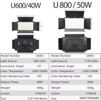 Lumière Vidéo LED LED-600 Professionnelle pour Photographie, Dimmable 3200-5600K, pour Studio, Diffusion en Direct, Maquillage, Photo et Photographie en Direct