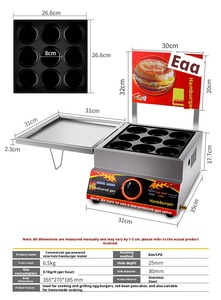 Machine à œufs et burgers au gaz, équipement commercial de restauration rapide, machine de cuisson en acier inoxydable pour la vente de nourriture de rue - Product Image 6
