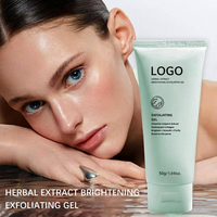 LogoBulk Order Gel Exfoliant Doux aux Herbes pour le Visage et le Corps, Nettoyant Facial Bio, Gel Peeling Éclaircissant
