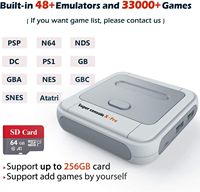 Konsol Super x-pro, konsol Video Game dengan kartu SD, 30,000 + Game bawaan, dengan 2 gamepad nirkabel, konsol Game untuk TV 4K