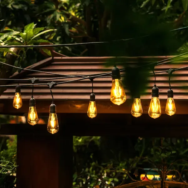Ghirlande festone di natale giardino esterno Patio Holiday Home Festival Decor Retro Edison Filament Globe LED lampadina String Lights