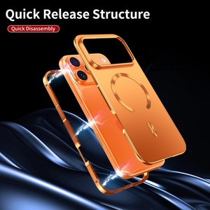Coques de téléphone portable magnétiques personnalisées avec panneau arrière mat pour iPhone 18 17 15 16 Pro Max 17 Air, cadre en métal aluminium, protection antichoc - Product Image 6