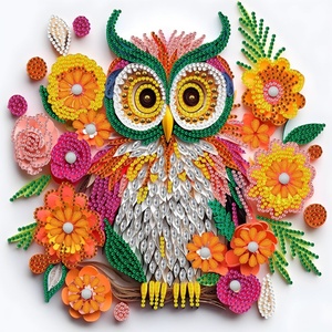 Mèo Hình Dạng Đặc Biệt Tự Làm Sơn Kim Cương Kit In Vải Khảm Nghệ Thuật Câu Đố Với Pha Lê Đá Kim Cương - Product Image 4