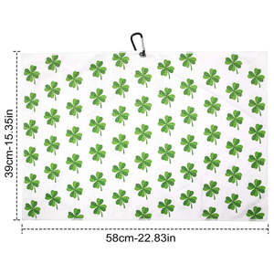 Serviette de golf personnalisée avec logo brodé, en microfibre gaufrée, super absorbante, avec mousqueton robuste, pour sublimation - Product Image 6
