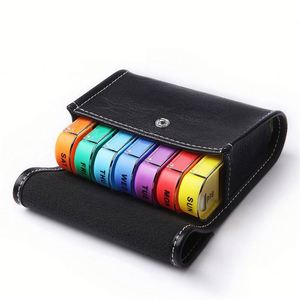 กล่องยาแบบพกพาคุณภาพสูง หนังแท้ สกรีนโลโก้ได้ 7 ช่อง พร้อมกล่องของขวัญ - Product Image 2