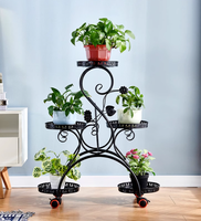 YQ JENMW Salon sol au plafond balcon étagère de rangement à plusieurs étages Placement de plantes d'intérieur support de fleurs