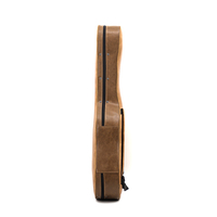 Étuis de guitare en gros, prix d'usine, RM FCC-D-04, imperméable, extérieur en cuir mousse brun, double couverture 600D, réglable, confortable