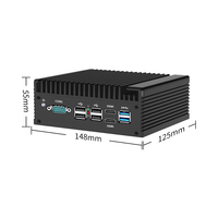 Komputer X86 Tanpa Kipas N100 Mini PC 4*Lan 6*USB Sistem Operasi Linux/Windows PC NUC Industri Tersedia