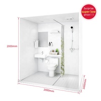 Cabines de salle de bain préfabriquées modulaires portables de conception moderne UB1420 Installation rapide pour conteneur