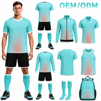 Uniformes de Fútbol OEM/ODM, Conjuntos de Camisetas de Fútbol Transpirables de Punto Personalizadas para Entrenamiento, Venta al Por Mayor