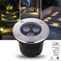 Projecteur LED encastré extérieur anti-pression en aluminium moulé sous pression avec couvercle en acier inoxydable, éclairage souterrain RGB à changement de couleur automatique et télécommande