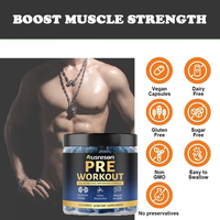 Permen Pre-Workout Label Pribadi OEM Asli, Suplemen Peningkat Energi Pembentukan Otot, Beta Alanine, Permen Pre-Workout