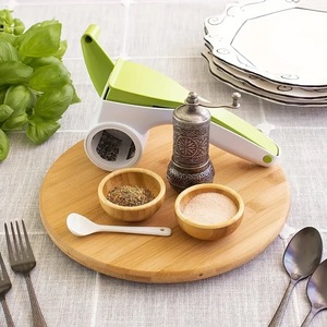 Plateau de service rotatif en bambou Huasen, rond, 12 pouces, pour la présentation de fromages et de fruits, utilisation sur comptoir de cuisine - Product Image 3