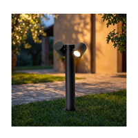 Lampadaire LED extérieur en alliage d'aluminium, étanche IP65, angle de faisceau 120°, blanc chaud 3500K, pour jardin, pelouse et allée
