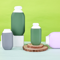 100ml 200ml 400ml Emballage de bouteille à presser de shampooing et de revitalisant de lotion pour le corps cosmétique en plastique HDPE écologique avec bouchon rabattable