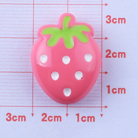 Diskon besar aksesoris diy hiasan bagian hiasan resin pipih tema buah