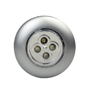 Lampu Sensor Tanpa Kabel Bertenaga Baterai, Lampu Sentuh Mini 4LED, Lampu Malam Bulat dengan Sensor Gerak untuk Rumah - Product Image 1