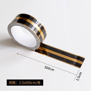 Bande adhésive dorée pour joint de carrelage céramique 5M, ruban d'étanchéité pour sol et mur, bande de scellement pour plafond, autocollant décoratif en PVC, autocollant diagonal - Product Image 3
