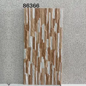 300x600mm毫米别墅庭院木纹饰面外墙砖阳台仿古凹凸陶瓷墙砖 - Product Image 2