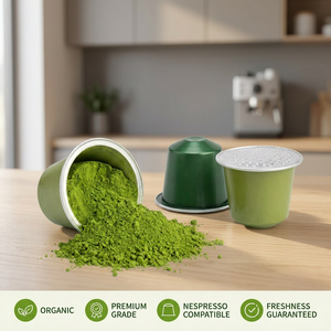 Cápsulas de Té Verde Matcha de Grado 7A, Compatibles con Varios Sistemas, Selección de Sabores Variados, Personalización Según Requisitos, OEM - Product Image 1