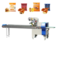 Machine d'emballage automatique multifonctionnelle de flux de pain, gâteau, biscuits, savon, fruits