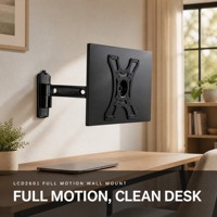 Support mural pour téléviseur DMP LCD2601 à mouvement complet, support pour moniteur VESA 200x200, 17-37 pouces, pivotant, inclinable, extension en aluminium