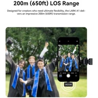 Microphone cravate sans fil Hollyland Lark A1 Mini Duo (USB-C RX) 2.4G, microphone à condensateur portable de haute qualité