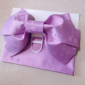 Accessoires et accessoires de mode intérieure pour femmes : Peignoir kimono style japonais, ceinture à motif gaufré, nœud de tête, ceinture de taille - Product Image 3