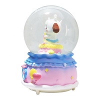 Globe d'eau à LED avec lumière et musique-Décoration du Nouvel An, veilleuse pour chambre d'enfant, décoration de bureau pour les fêtes de fin d'année