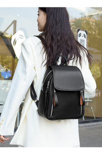 กระเป๋าเป้อเนกประสงค์สำหรับผู้หญิง, กระเป๋าเป้แฟชั่นคุณภาพสูงหนัง PU กระเป๋านักเรียนสำหรับผู้หญิงกระเป๋าเป้เดินทางความจุขนาดใหญ่ - Product Image 6