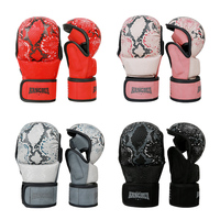 Gants de MMA professionnels en cuir microfibre, demi-doigts, pour l'entraînement de boxe MMA, fournis par l'usine
