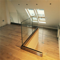 Profils en U en aluminium pour balustrade en verre, résistants à la rouille, pour projets hôteliers, balcons extérieurs, terrasses, villas, décoration de la maison