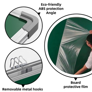 <span class=keywords><strong>Pizarra</strong></span> Verde para <span class=keywords><strong>Aula</strong></span>, Montada en la Pared, Magnética, con Marco de Aluminio - Product Image 5